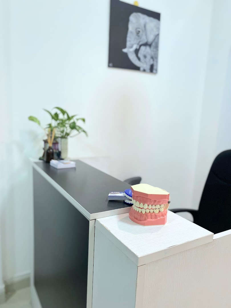 Dental model on the reception counter